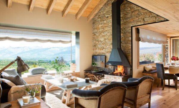 Cinco ideas de decoración para salones rústicos