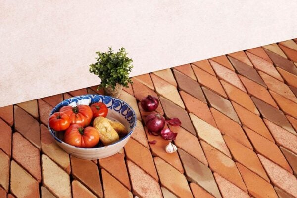 Suelos de barro con rombos