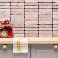 Azulejo blanco rectangular hecho a mano