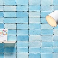 baldosas esmaltadas en colores celestes