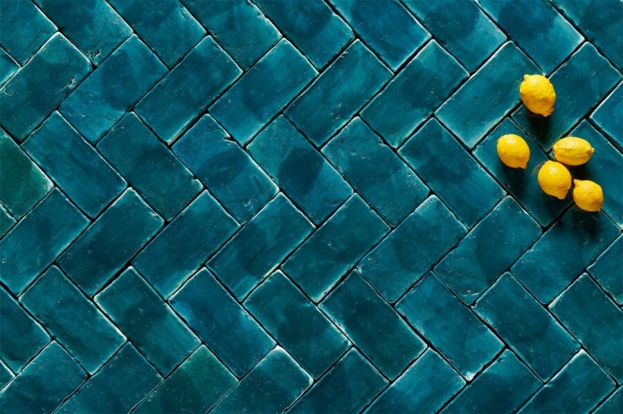 Azulejos de barro rectangular