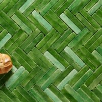 azulejos rectangulares verdes