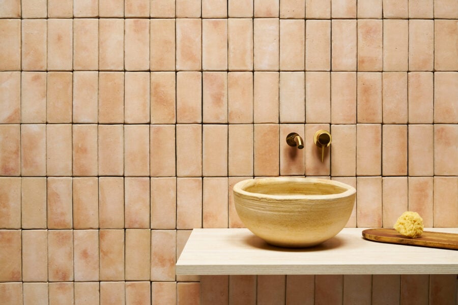 Pared de cerámica para baño de diseño