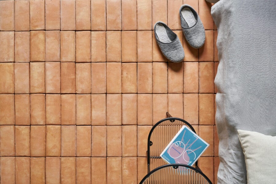 Color gorafe de baldosa rectangular de gres hecho a mano