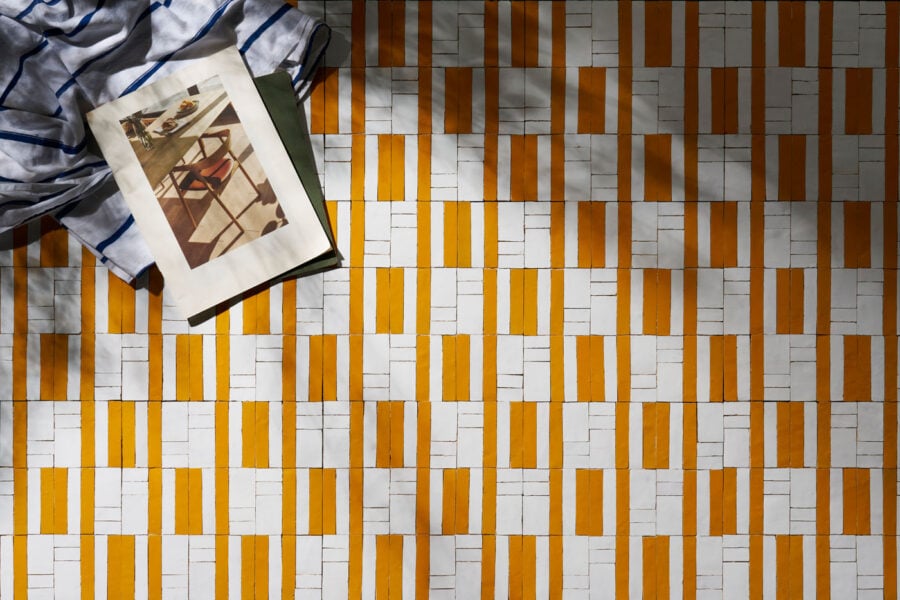 Baldosa Zellige Lino de todobarro: Inspirada en la artesanía textil