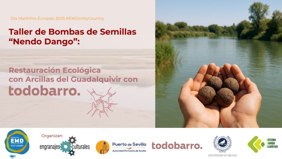 Taller de “nendo dango”, o método Fukuoka, en Sevilla: bombas de semillas para el Guadalquivir